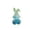 Blue, variant on 2.75in Colorful Crystal Bunny Figurine, Decorative Cartoon Bunny Statue, Translucent Small Animal Sculpture for Desktop Ornament, Stylish Home Table Decor, Blue