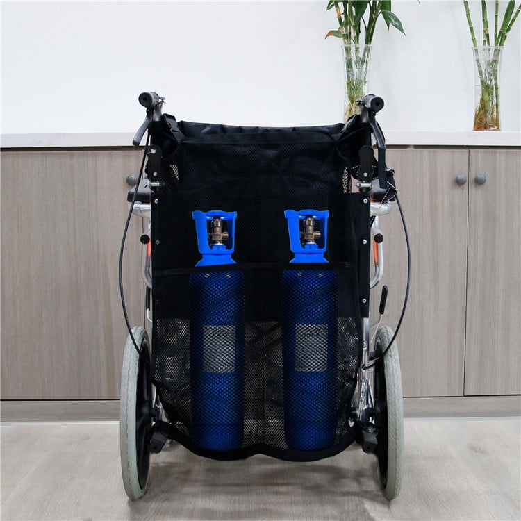 HKJF Oxygen Tank Holder for Wheelchair Transport Bag Adjustable
