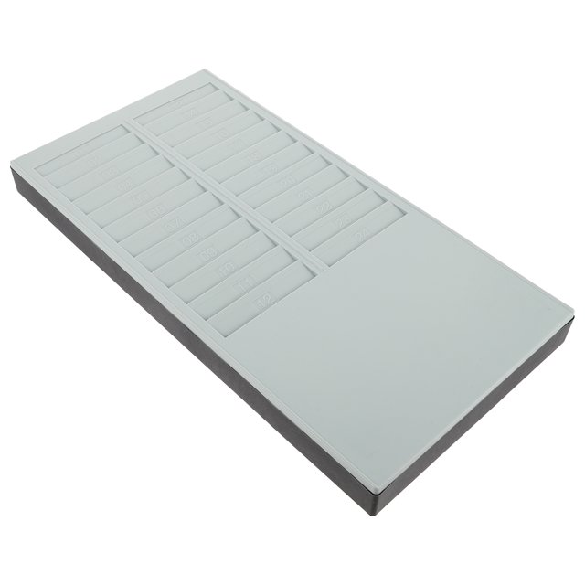SOPOTUTU Plastic Card Display Rack with Multiple Pockets for Employee Attendance and Document Storage