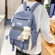 thumbnail image 3 of Sywqhk Mochila De Lona A La Moda Para Mujer, Estuche Para Lápices (Azul) Sywqhk Para estrenar, 3 of 8