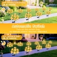 thumbnail image 4 of Qoosea Solar Lights Outdoor Waterproof: 7 Head Peony Solar Flower Lights Outdoor Garden Decor for Yard Patio Decorations, 2 Pack Champagne Warm Light, 4 of 8