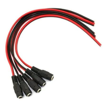 Standard 5.5x2.1mm Female Power Cable, Power Pigtail Wire for Safe Electrical Supply Security Camera, ,