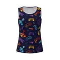 thumbnail image 4 of Qekee Games print Womens Workout Tank Tops Scoop Neck Loose Sleeveless Tops Athletic Gym Shirts, 4 of 9