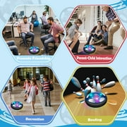 Carsky Rechargeable LED Hover Soccer Ball Toy with Colorful Lights, Air Power Football for Indoor/Outdoor Play, Soft Foam Bumper, Floating Sports Game Gift Toys for Kids 3 4 5 6+