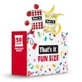 thumbnail image 1 of That’s It. Fun Size Fruit Bars Variety Pack(50 Pieces, 10g Each) With Apples + Bananas, Apples + Cranberries, Non-GMO, Paleo and Kosher Friendly, Gluten Free Breakfast Snacks, 1 of 5