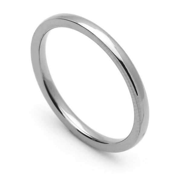Women's 3MM Comfort Fit Stainless Steel Wedding Band Classic Domed Ring (Size 5 to 12)
