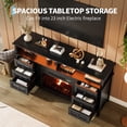 thumbnail image 5 of 60" TV Stand with Fireplace, for TVs Up to 65", Electric Fireplace Entertainment Center with LED Lights, Media Console with Drawers & Storage Cabinet, Black, 5 of 8