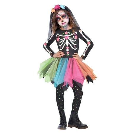 Sugar Skull Girls Child Day Of The Dead Halloween