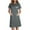Dark Gray, variant on Xfvqtps Womens Nurse Dress with Pockets Button Short Sleeve Splicing Caregiver Work Dress Blue