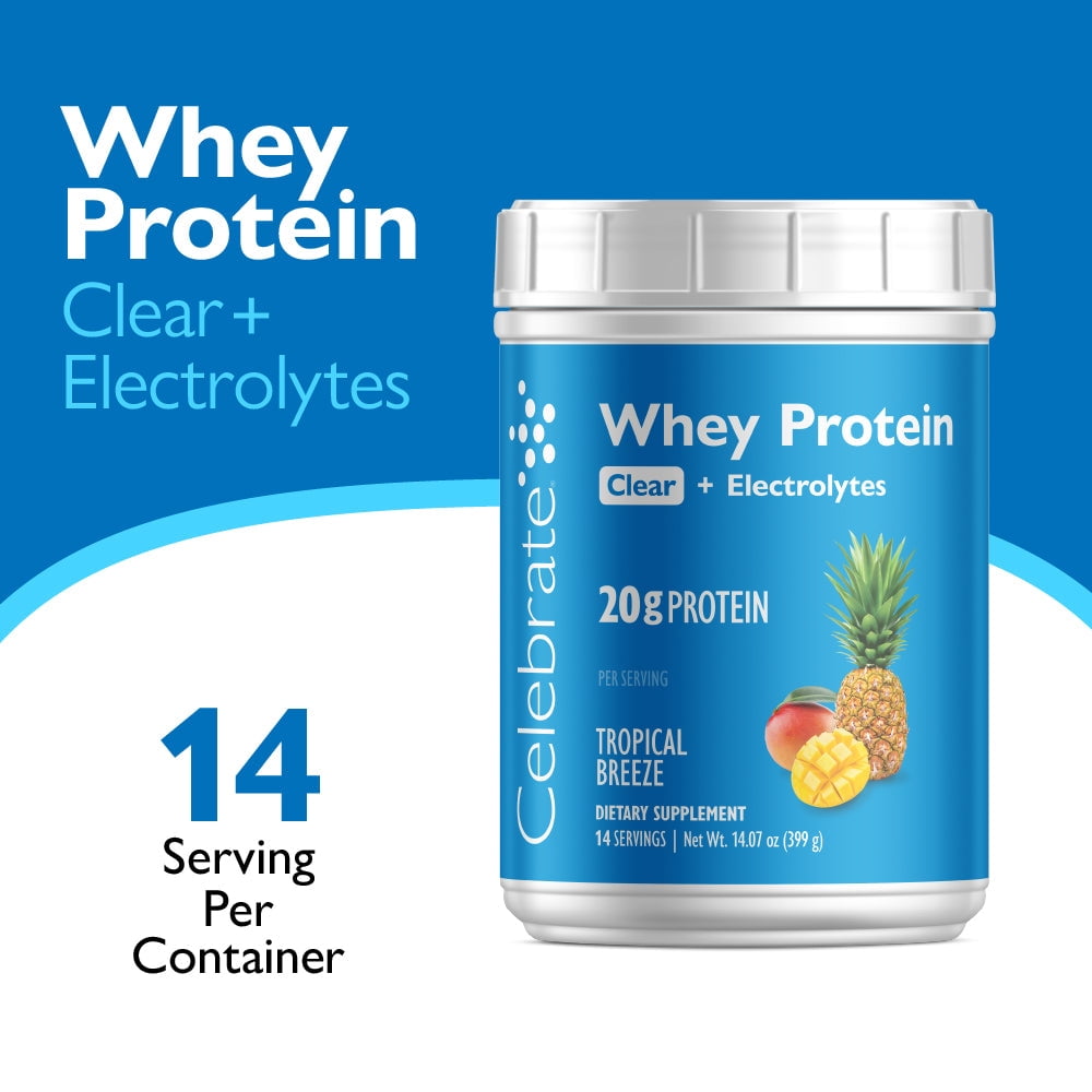 Celebrate - Whey Protein Clear + Electrolytes - Tropical Breeze