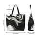 thumbnail image 5 of Fotbe Fluid Black White Paint Swirls Bolsa Tote Estética de Lona con Estampado para Mujer - Bolsa Reutilizable de Hombro Casual para Vacaciones, Compras, Trabajo y Gimnasio, 5 of 8