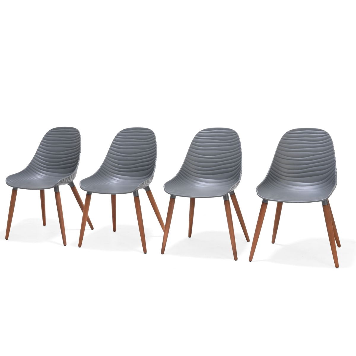 Amazonia Bolonia 4-piece, Recycled Resin & 100% FSC Certified Wood, Outdoor Patio Chair Set