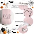thumbnail image 6 of Shower Curtains for Bathroom-36"x72",Spooky Halloween Ghost on Pink Waterproof Bath Curtain Grommet Shower Curtain Set with Hooks, 6 of 9