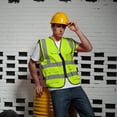thumbnail image 4 of Reflective Vest Class 2 Safety Vests ANSI with 5 Pockets Zipper High Visibility Construction Uniform, 4 of 5