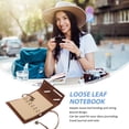 thumbnail image 2 of Shisuyan LEORX Vintage PU Cover Loose-leaf String Notebook Notepad Travel Journal Diary Jotter (Brown), 2 of 9