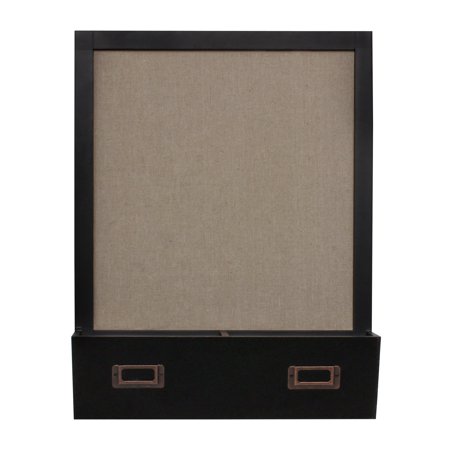 Uniek Wall Organizer with Fabric Pinboard and Two Cubbies
