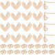 thumbnail image 1 of Accesorios para aretes de corazón chapados en oro de 18 quilates, 20 piezas de latón con pasador y 30 piezas de cierres plateados con forma de corazón., 1 of 9