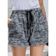 thumbnail image 5 of Womens Summer Casual Drawstring Elastic Waist Comfy Pure Color Shorts with Pockets, 5 of 8