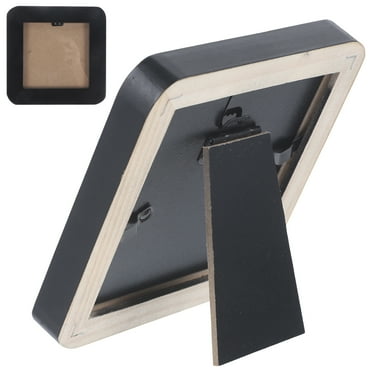 Homoyoyo Rounded Corner Photo Frame Black Wooden 1Pcs