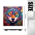 thumbnail image 2 of Bathroom Scale, Highly Accurate Digital Body Scale,Precisely Measures Weight up to 400 lbs-Colorful Wolf With Vibrant Fur Exuding Energy, 2 of 4