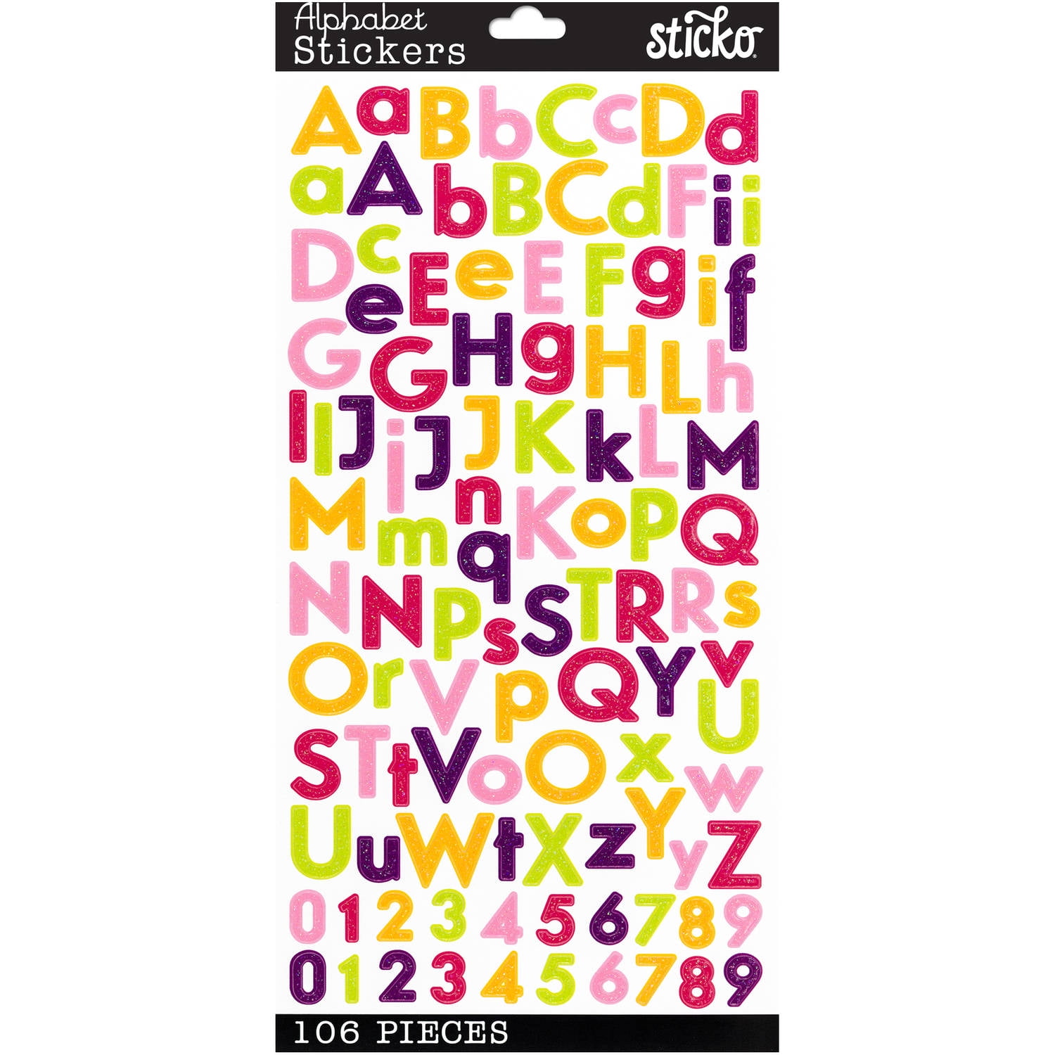 Sticko Small Fruity Alphabet Stickers, 106 Piece