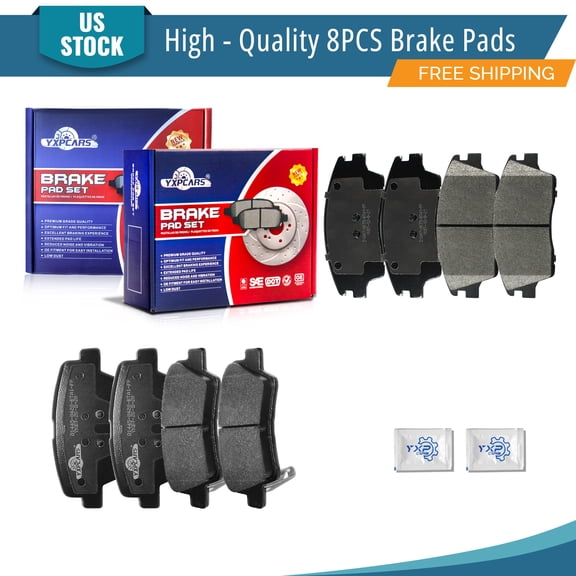 YXPCARS 8PCS Front Rear Ceramic Brake Pads (BD1847, D1445), Brake Pads Set for 2018-2021 Hyundai Tucson 2017-2021 Kia Sportage
