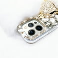 thumbnail image 2 of Compatible with iPhone 15 Pro Plush Furry Case with Luxury Bling Rhinestones for Women Girls Cute 3D Diamond Fox Cover Case Winter Warm Soft TPU Shockproof Protective Cover, White, 2 of 13