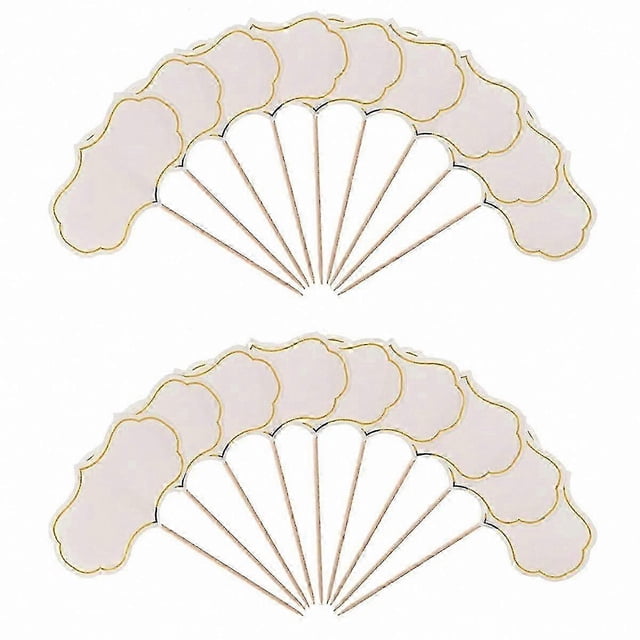 50 Pack Blank Chalkboard Food Tags for Cupcakes, Appetizers, and Buffet Labels