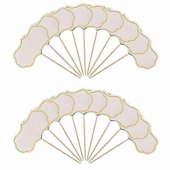 50 Pack Blank Chalkboard Food Tags for Cupcakes, Appetizers, and Buffet Labels