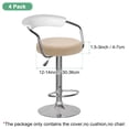 thumbnail image 3 of Uxcell 4-Pack Fundas Redondas para Taburetes de Bar, para Cojín de Taburete de Terciopelo Lavable de 12-14 Pulgadas con Bandas Elásticas [Marrón Lona], 3 of 7