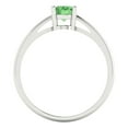 thumbnail image 4 of 1 ct Oval Cut Simulated Green Diamond Solitaire 14K White Gold Womens Engagement Ring, 4 of 5