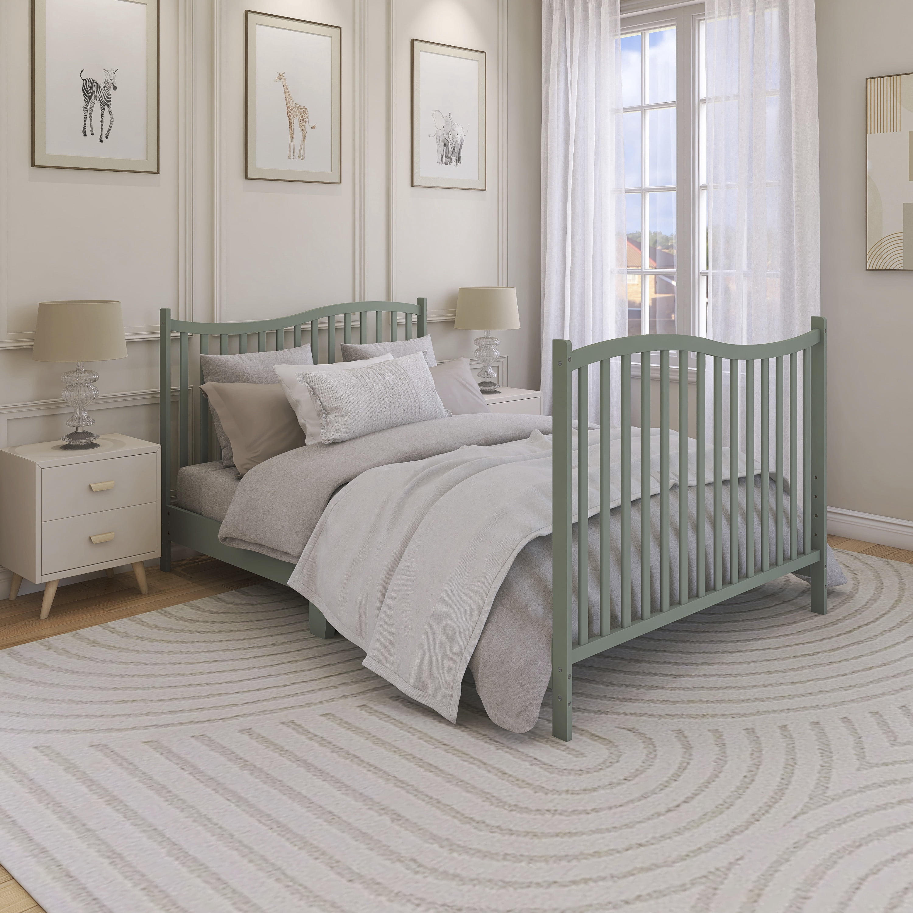 Dream On Me Chelsea 5-in-1 Convertible Crib, Meadow Green