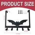 thumbnail image 2 of BinKFF Bat Coat Rack Wall Mount Goth Wall Hook, Spooky Gothic Home Decor Black Metal Halloween Key Holder for Mudroom Bathroom Entryway Hat Jacket Bag Towel Hanger, 2 of 8