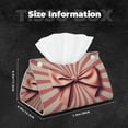 thumbnail image 4 of Kdxio Retro Bow Print Tissue Box Cover,Modern PU Leather Rectangular Tissue Box Holder for Bathroom Living Room Bedroom Office Desk Car Home, 4 of 6