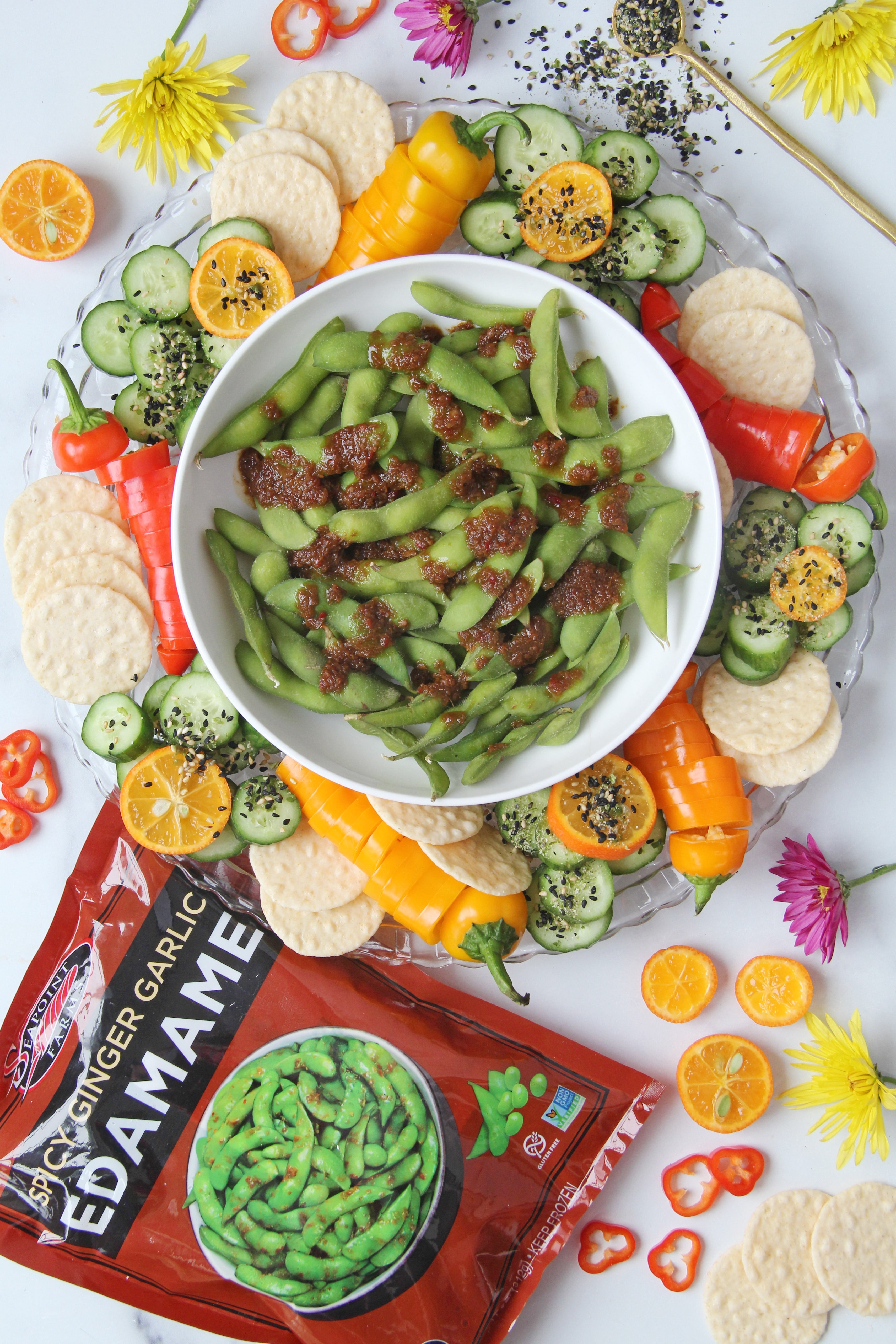 Seapoint Farms Edamame Pods, Spicy Ginger Garlic, Frozen, 11 oz