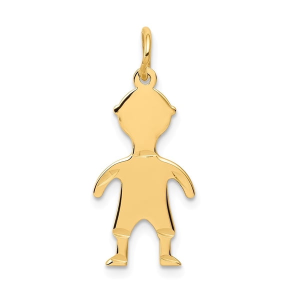 14k Yellow Gold Boy Charm - .8 Grams - Measures 25x10mm Wide