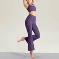 thumbnail image 6 of MVRLSH Womens Yoga Pants Soft High Waist Flared With Side Pockets for Daily Leggings for Women Running Gym and Workout Purple - M, 6 of 7