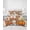 Brown, Tawny Brown, Mustard Yellow, Olive Green, variant on Quilts Twin Size, Fox Thanksgiving Soft Comforter Bedding Set for Bed, Fall Pumpkins Leaves Rustic Lightweight Quilted Bedspread with Pillow Cover(2 Pieces) for All Season, 68x86 Inch