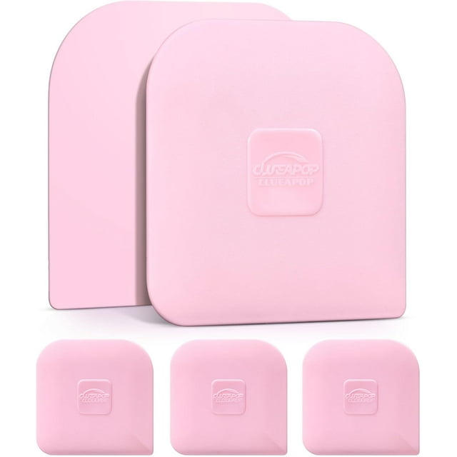 Pan Scrapers, 5 Pack Dish Scraper Tool Set, Food Scraper Polycarbonate Plastic Pan Pot Scraper, Cast Iron Cleaner Scraper Iron Skillet Scraper Scrubber for Cleaning Grease, Kitchen Scrapper