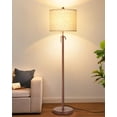 thumbnail image 1 of Lámpara de Piso Qingmiao Ajustable 137-168 cm Lino Marrón LED 8W, 1 of 6