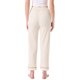 thumbnail image 3 of Pantalones de pijama para mujer INSPIRE CHIC de algodón de punto acanalado con cintura elástica, pierna recta y bolsillos, ropa de casa casual, color blanco, 3 of 6