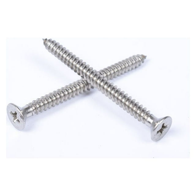 Tornillo para madera 100 piezas Tornillos de acero inoxidable Cabeza plana Tornillos para paneles de yeso autorroscantes rápidos por