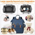 thumbnail image 4 of Eurhowing Baby Diaper Bag Backpack for Mom & Dad, Large Capacity Baby Bag with Stroller Straps & Insulated Pocket, Waterproof Diaper Backpack for Travel, Blue, 4 of 8