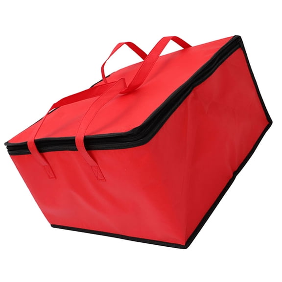 OFFIGAM Insulated Catering Pizza Tote Bag Takeout Insulated Bag Red Nonwoven Cloth 1Pack