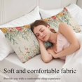 thumbnail image 5 of Watercolor Floral Body Pillow Covers 20"x54", Spring Roses Eucalyptus Leaf Plants Beige Soft Brushed Microfiber Breathable Throw Pillow Covers, Pillowcase with Zipper for Couch Sofa Bedroom, 5 of 9