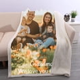 thumbnail image 3 of Personalised Warm Sherpa Blanket for Winter Custom Thick Sherpa Photo Throw Customised Wool Like Blanket for Baby Adult Grandpa Grandma（120x150cm), 3 of 6
