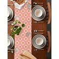 thumbnail image 2 of nqOlkjepod Pink Boho Table Runner 72 Inches Long Farmhouse Dress Scarves, Aztec Southwest Geometric Ethnic Motifs Dining Tablerunner for Coffee Table/Kitchen Island/Party Décor, 18" x 72", 2 of 8