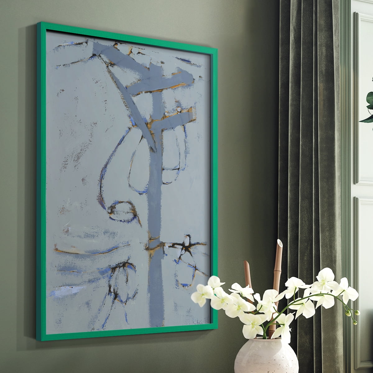 Wires VI Framed Print - Solid Wood in Single Picture Frame Solid Wood 2 Framed Print