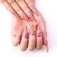 thumbnail image 3 of Prensa en las uñas 24 Uds. Taladro marrón bailarina larga diamantes de imitación ataúd brillante uñas postizas puntas postizas manicura para mujeres y niñas Namotu CZMR-YX171-3, 3 of 7