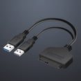 thumbnail image 3 of 2 In 1 SATA to USB 3.0 Converter Cable External Hard Disk Universal Adapter Data Transfer Converter for 2.5 Inch Hard Drive (Black), 3 of 6